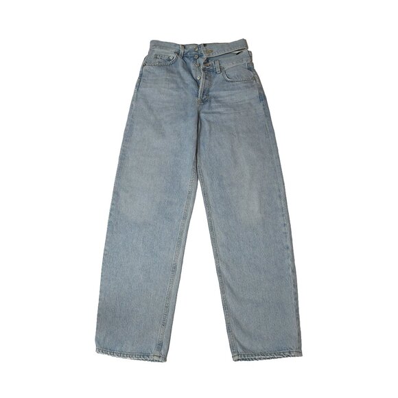 Agolde Broken Waistband Jeans Light Blue